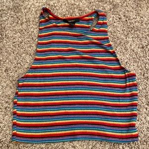 Forever 21 rainbow crop top